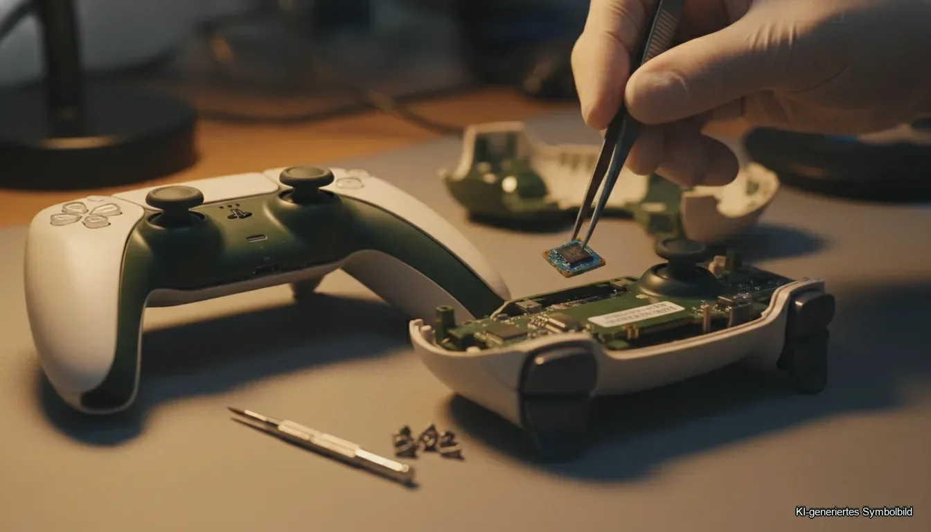 PS5 DualSense Controller Stick Drift Reparatur in Wien — Reparo Festpreis PS5 DualSense Controller Stick Drift Reparatur in Wien – Joystick-Modul wird getauscht